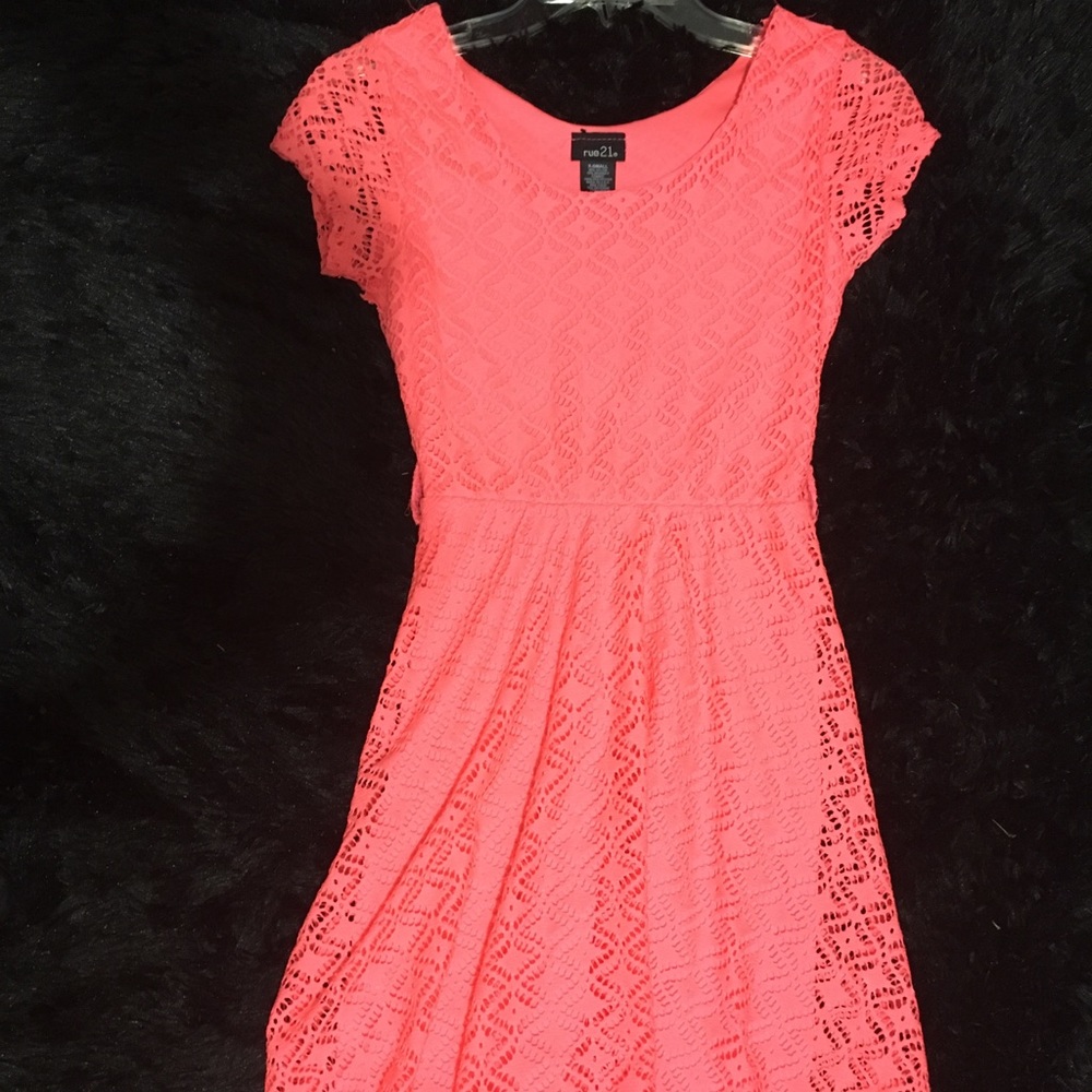 Rue 21 - Coral Lace Skater Dress Size XS/X-Small